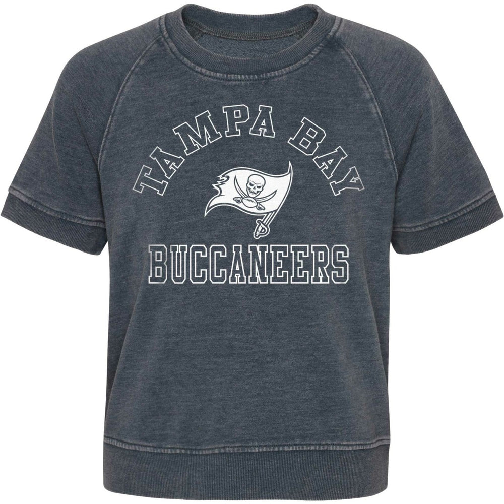 Tampa Bay Buccaneers Girls Juniors Cheer Squad Raglan T-Shirt Heather Charcoal - NFL