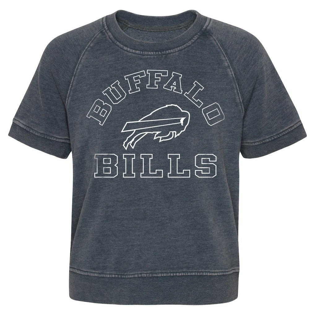 Buffalo Bills Girls Juniors Cheer Squad Raglan T-Shirt Heather Charcoal - NFL