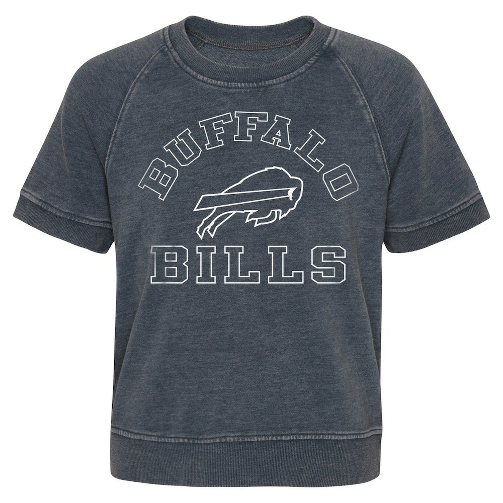 Buffalo Bills Girls Juniors Cheer Squad Raglan T-Shirt Heather Charcoal - NFL