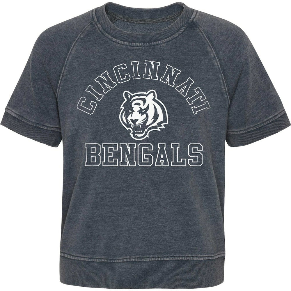 Cincinnati Bengals Girls Juniors Cheer Squad Raglan T-Shirt Heather Charcoal - NFL