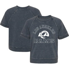 Los Angeles Rams Girls Juniors Cheer Squad Raglan T-Shirt Heather Charcoal - NFL
