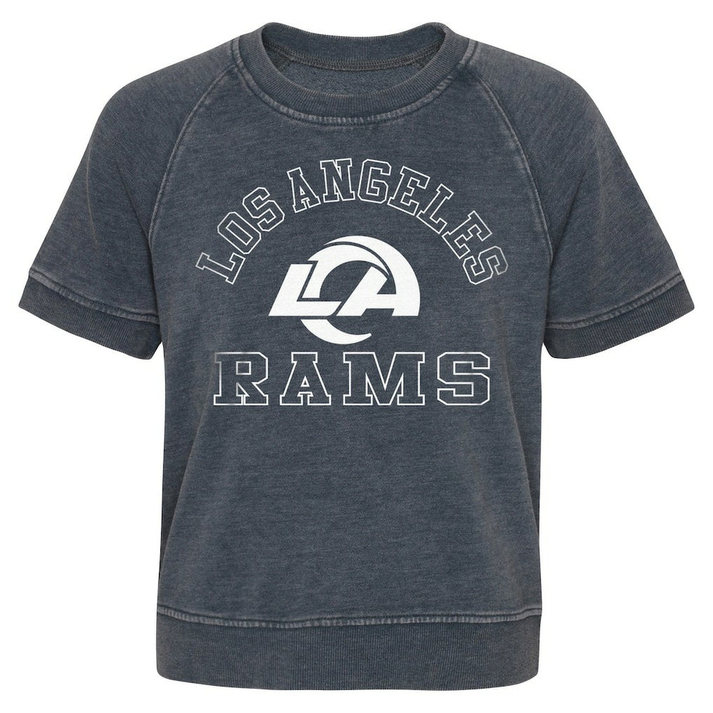 Los Angeles Rams Girls Juniors Cheer Squad Raglan T-Shirt Heather Charcoal - NFL