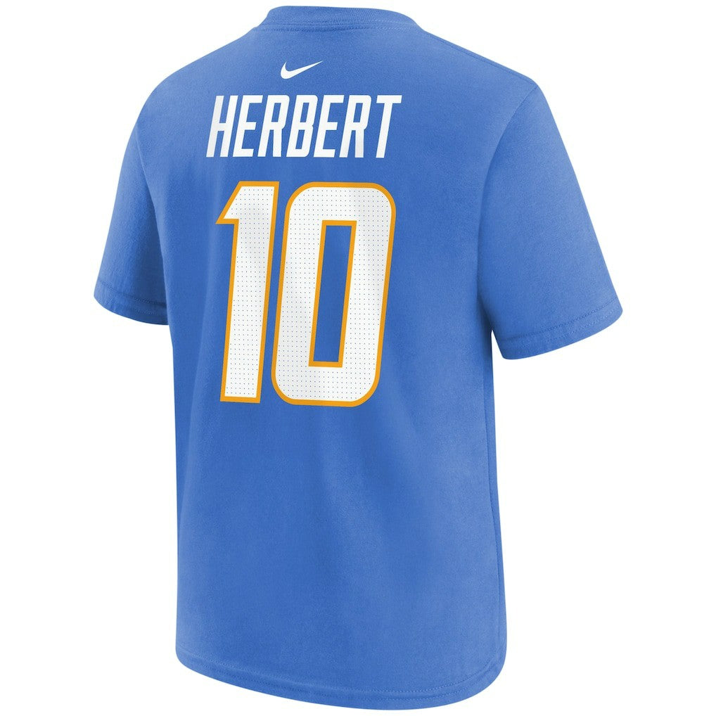 Justin Herbert Los Angeles Chargers Youth Player Name & Number T-Shirt Powder Blue - Nike