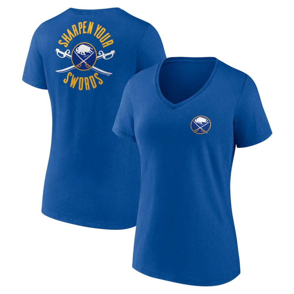 Buffalo Sabres - Women's Territorial V-Neck T-Shirt Royal