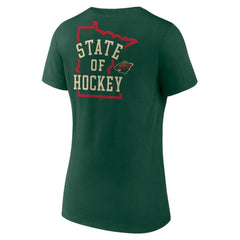 Minnesota Wild - Women's Territorial V-Neck T-Shirt Green