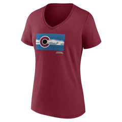 Colorado Avalanche - Women's Shout Out V-Neck T-Shirt Burgundy