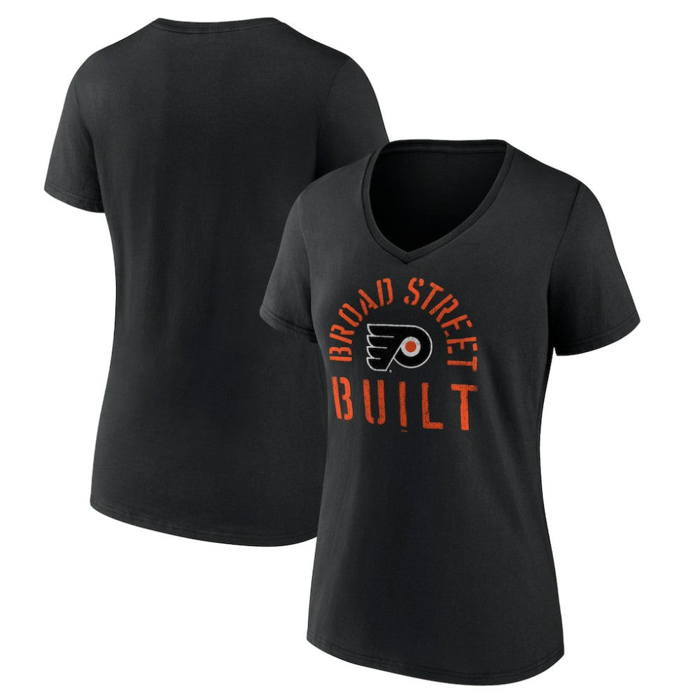 Philadelphia Flyers - Women's Shout Out V-Neck T-Shirt Black