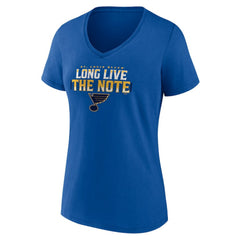 St. Louis Blues - Women's Shout Out V-Neck T-Shirt Blue