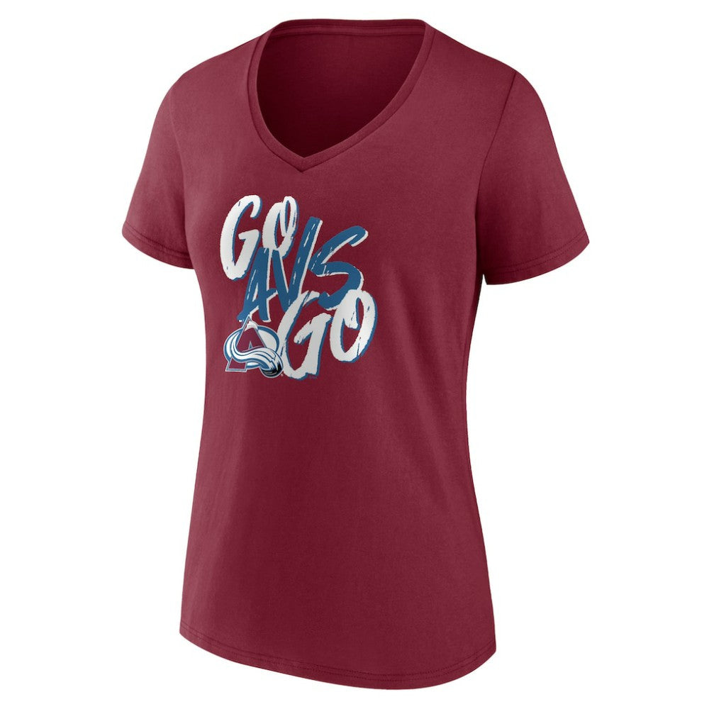 Colorado Avalanche - Women's Proclamation V-Neck T-Shirt Burgundy