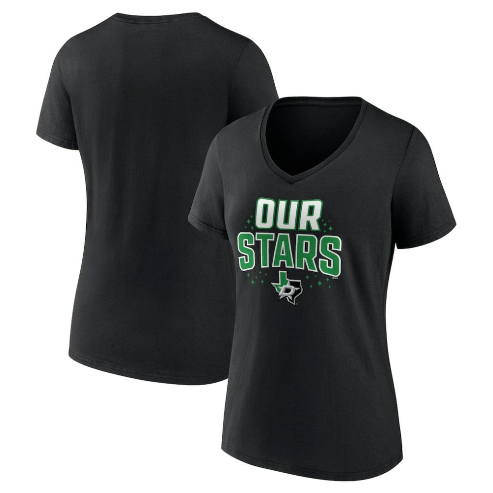 Dallas Stars - Women's Proclamation V-Neck T-Shirt Black