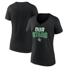 Dallas Stars - Women's Proclamation V-Neck T-Shirt Black