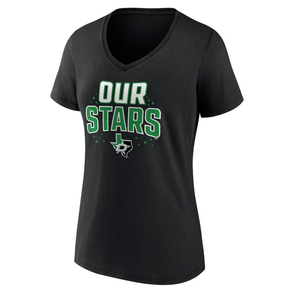 Dallas Stars - Women's Proclamation V-Neck T-Shirt Black