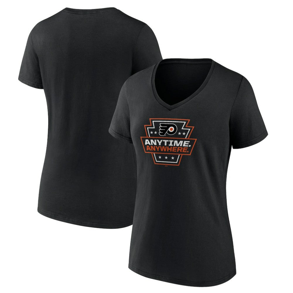 Philadelphia Flyers - Women's Proclamation V-Neck T-Shirt Black