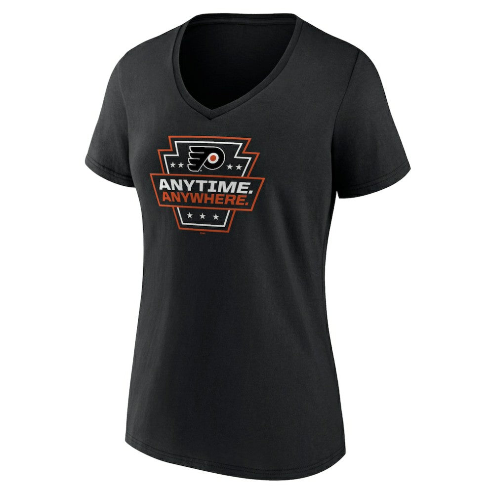 Philadelphia Flyers - Women's Proclamation V-Neck T-Shirt Black