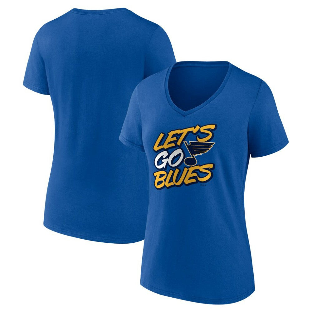 St. Louis Blues - Women's Proclamation V-Neck T-Shirt Blue