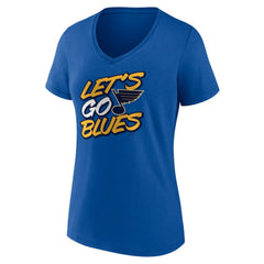 St. Louis Blues - Women's Proclamation V-Neck T-Shirt Blue