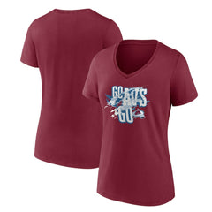 Colorado Avalanche - Women's Represent V-Neck T-Shirt Burgundy