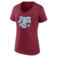 Colorado Avalanche - Women's Represent V-Neck T-Shirt Burgundy