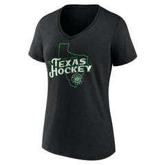Dallas Stars - Women's Represent V-Neck T-Shirt Black