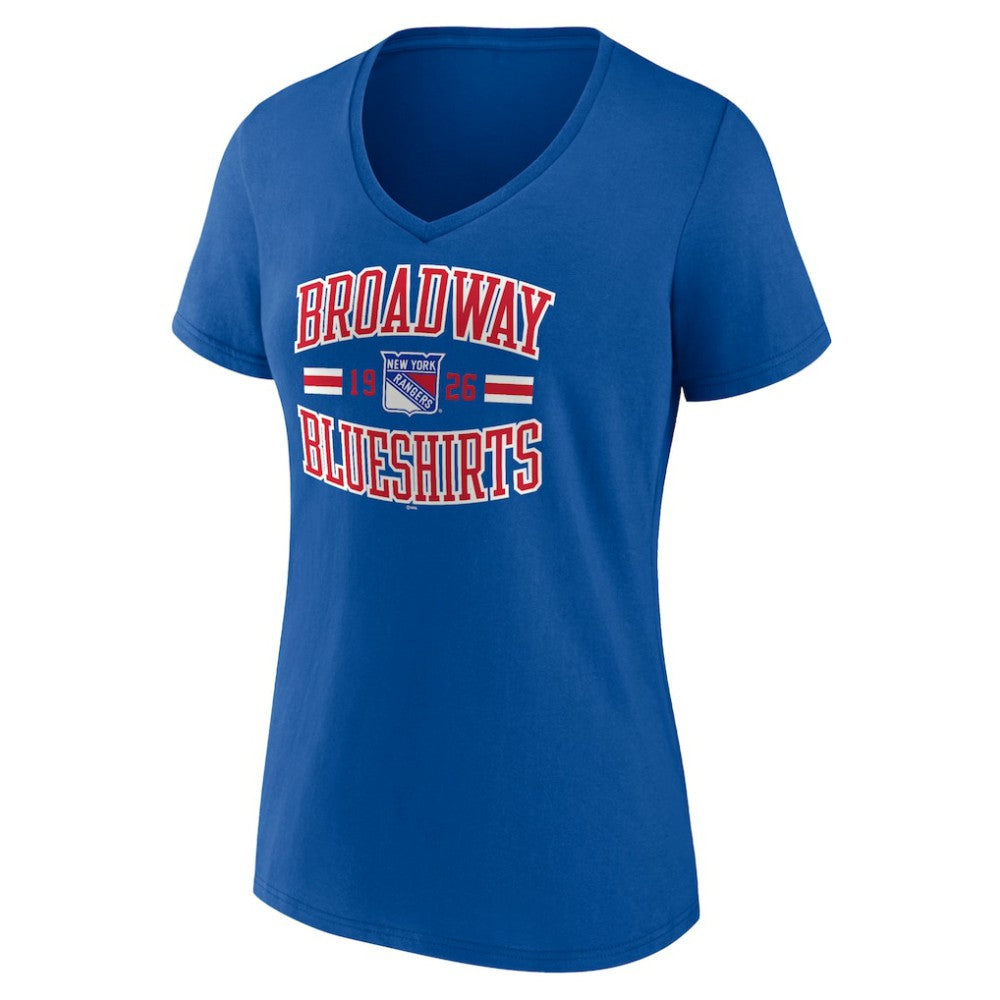 New York Rangers Women's Represent V-Neck T-Shirt Blue