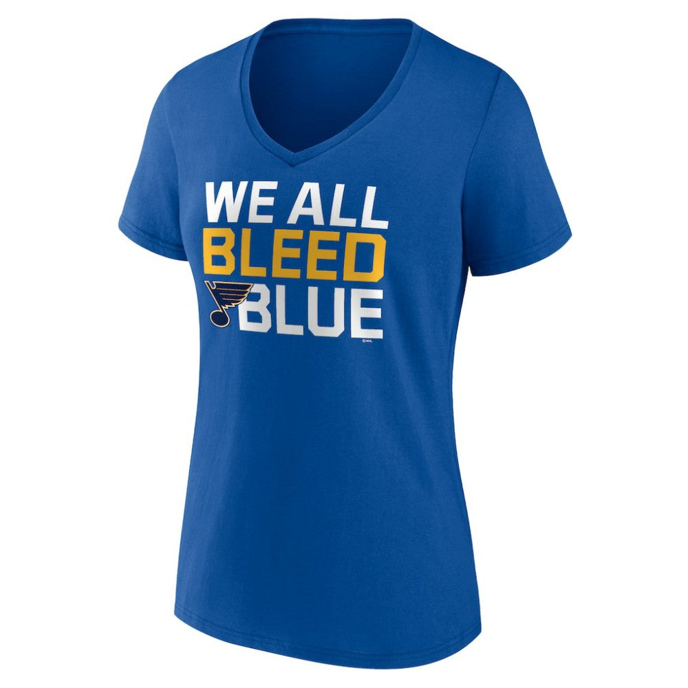 St. Louis Blues - Women's Represent V-Neck T-Shirt Blue