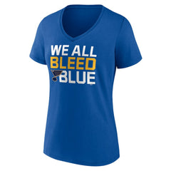 St. Louis Blues - Women's Represent V-Neck T-Shirt Blue