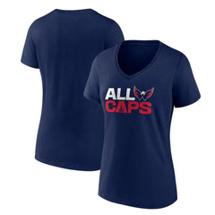Washington Capitals Women's Represent V-Neck T-Shirt Navy