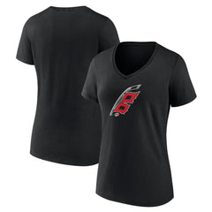 Carolina Hurricanes - Women's Alternate Logo V-Neck T-Shirt Black