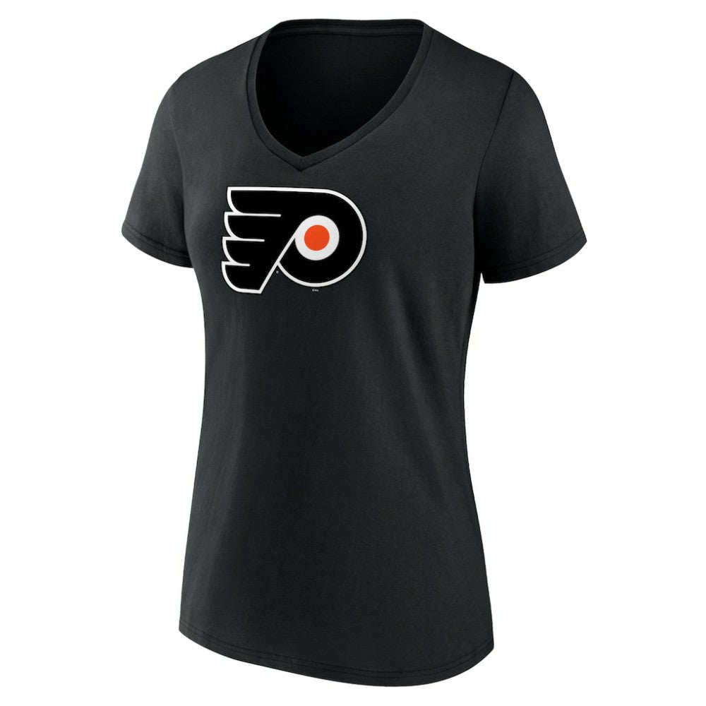 Philadelphia Flyers - Women's Alternate Logo V-Neck T-Shirt Black