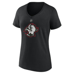 Buffalo Sabres - Women's Alternate Logo V-Neck T-Shirt Black