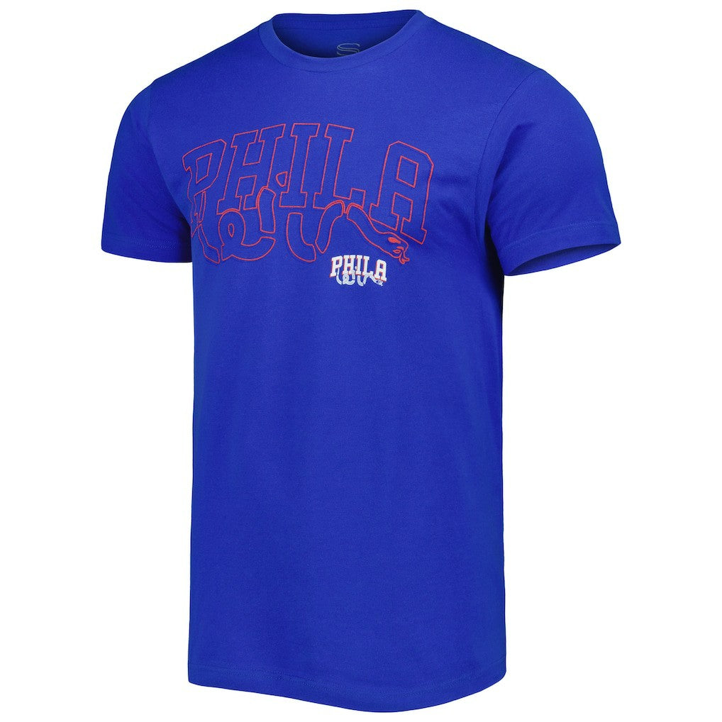 NBA - Philadelphia 76ers Stadium Essentials Unisex Element Logo Pop T-Shirt - Royal
