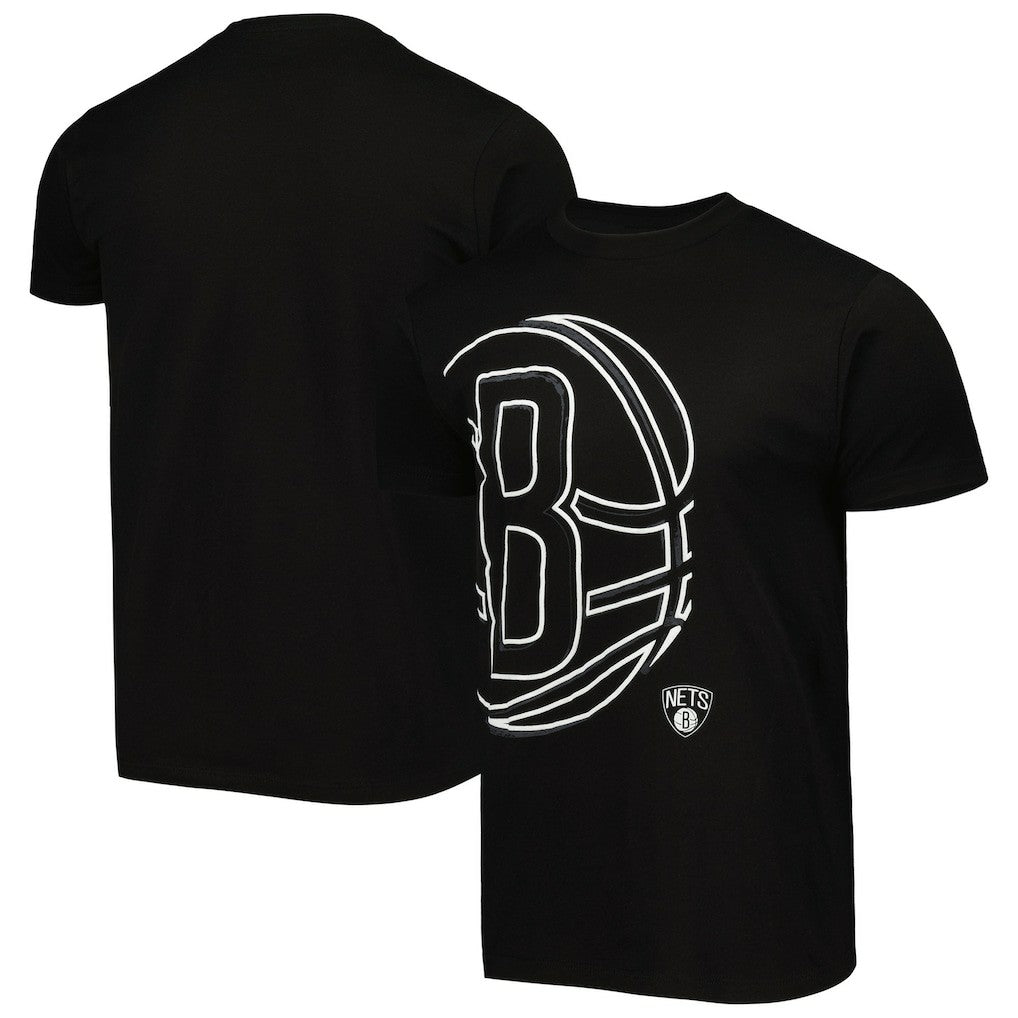 NBA - Brooklyn Nets Stadium Essentials Unisex Element Logo Pop T-Shirt - Black