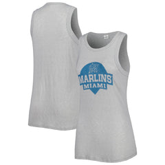Miami Marlins Soft as a Grape Women's Tri-Blend Tank Top Sale