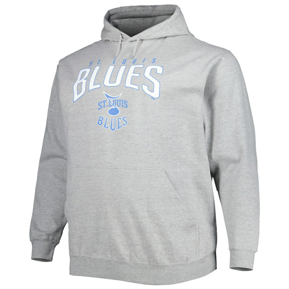 St. Louis Blues - Fanatics Special Edition 2.0 Big & Tall Wordmark Pullover Hoodie Heather Gray