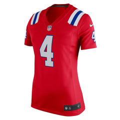 Bailey Zappe New England Patriots Women's Team Game Jersey Red - Nike