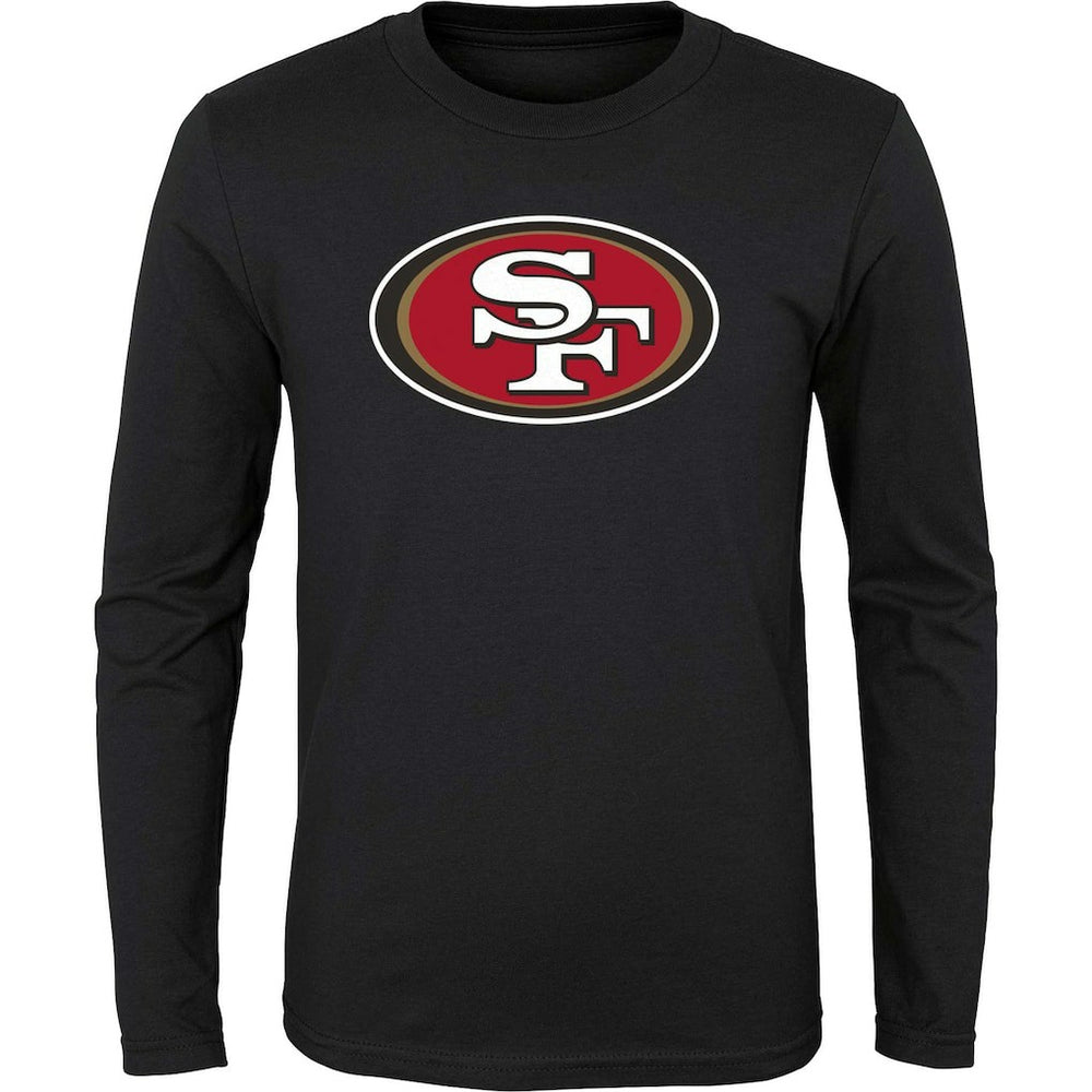 San Francisco 49ers Youth Primary Logo Long Sleeve T-Shirt Black - NFL