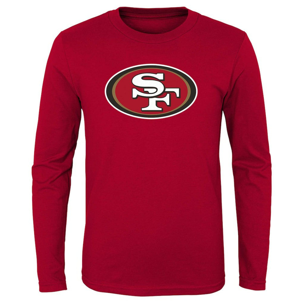 San Francisco 49ers Youth Primary Logo Long Sleeve T-Shirt Scarlet - NFL