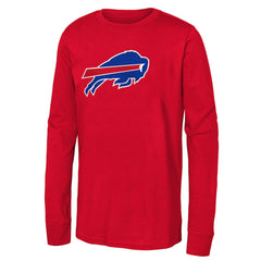 Buffalo Bills Youth Primary Logo Long Sleeve T-Shirt Red - NFL