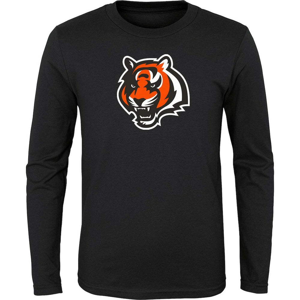 Cincinnati Bengals Youth Primary Logo Long Sleeve T-Shirt Black - NFL