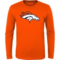 Denver Broncos Youth Primary Logo Long Sleeve T-Shirt Orange - NFL