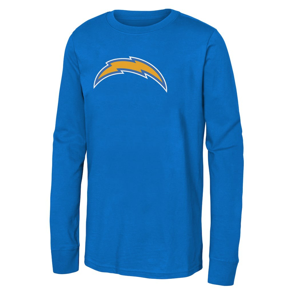 Los Angeles Chargers Youth Primary Logo Long Sleeve T-Shirt Powder Blue - NFL