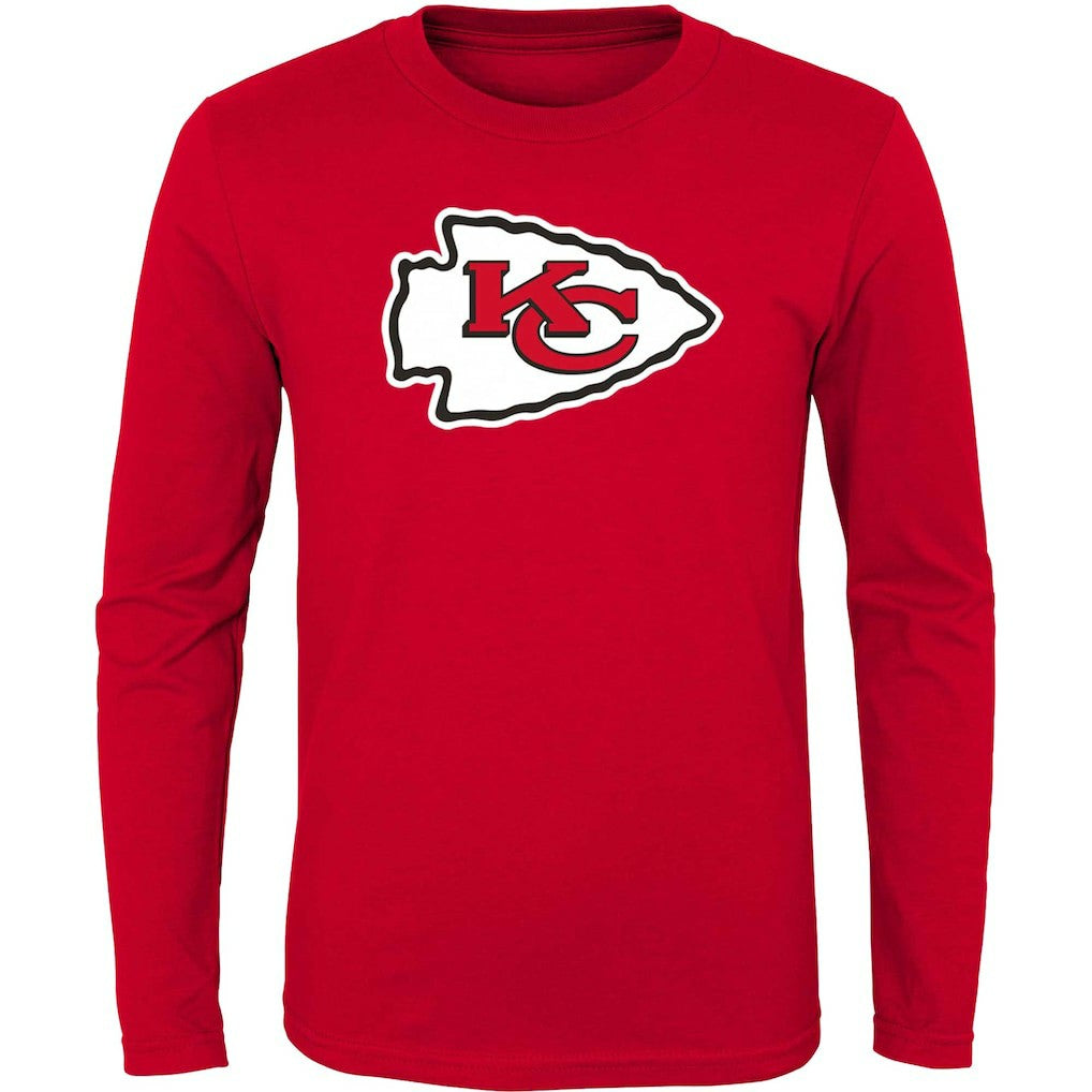 Kansas City Chiefs Youth Primary Logo Long Sleeve T-Shirt Red - NFL