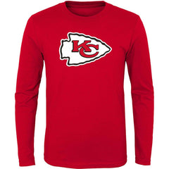 Kansas City Chiefs Youth Primary Logo Long Sleeve T-Shirt Red - NFL