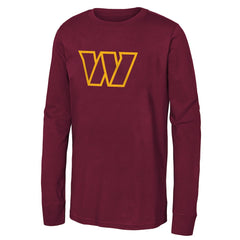 Washington Commanders Youth Primary Logo Long Sleeve T-Shirt Burgundy - NFL