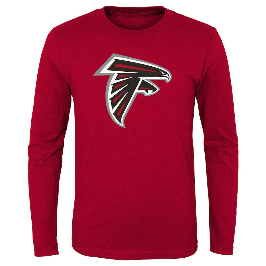 Atlanta Falcons Youth Primary Logo Long Sleeve T-Shirt Red - NFL