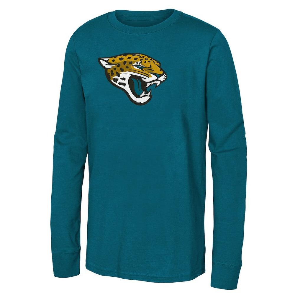 Jacksonville Jaguars Youth Primary Logo Long Sleeve T-Shirt Teal - NFL
