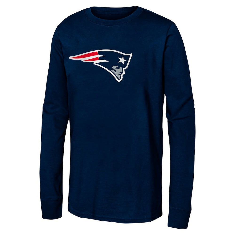 New England Patriots Youth Primary Logo Long Sleeve T-Shirt Navy - NFL
