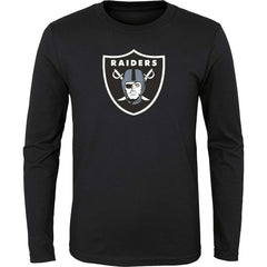Las Vegas Raiders Youth Primary Logo Long Sleeve T-Shirt Black - NFL