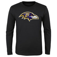 Baltimore Ravens Youth Primary Logo Long Sleeve T-Shirt Black - NFL