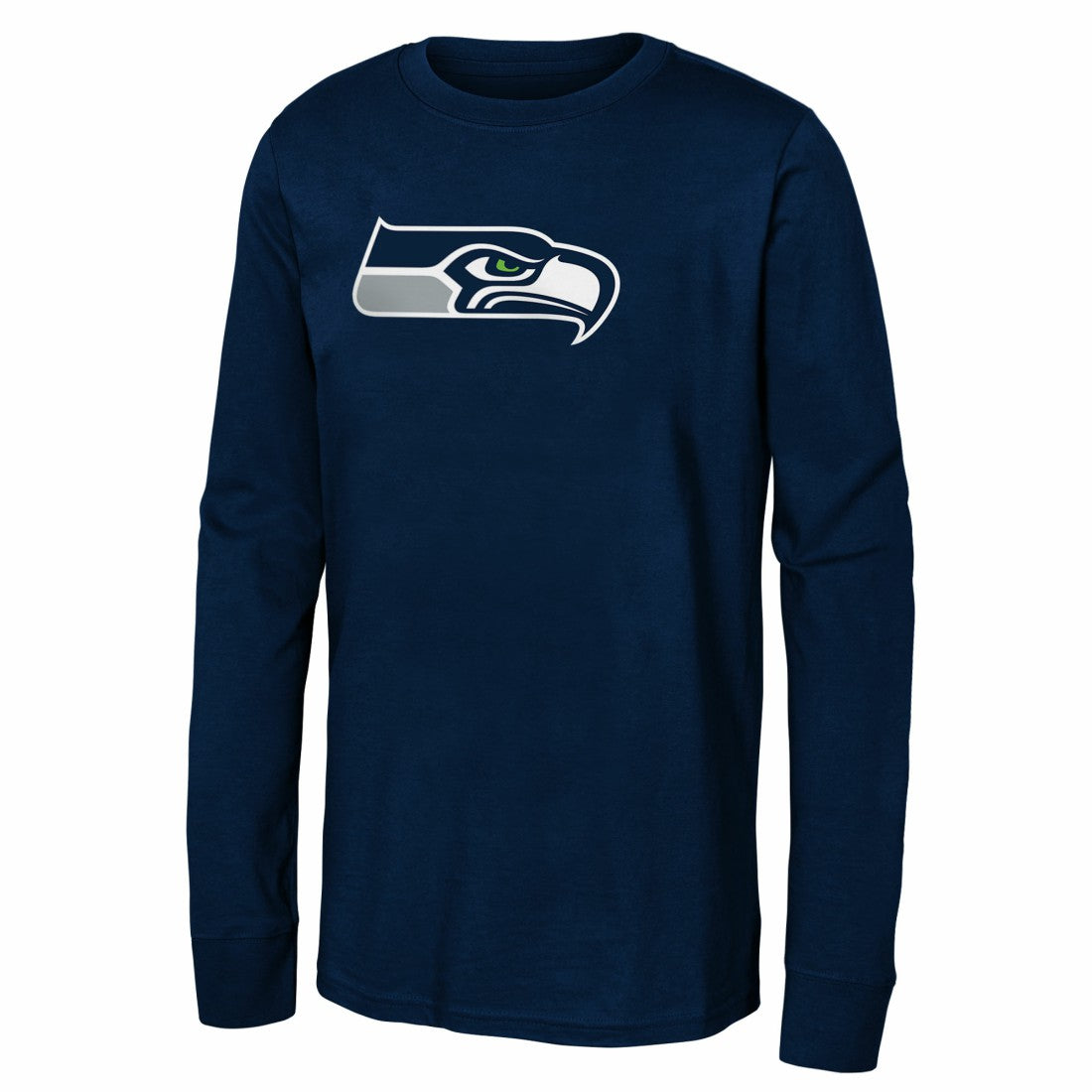 Seattle Seahawks Youth Primary Logo Long Sleeve T-Shirt College Navy - NFL